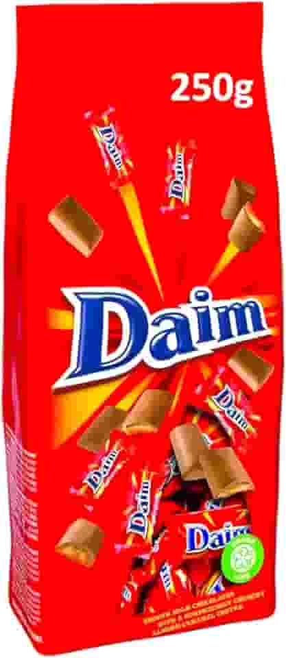 Daim Chocolate Premium ao Leite com Caramelo Crocante, 250g, Importado da Suécia