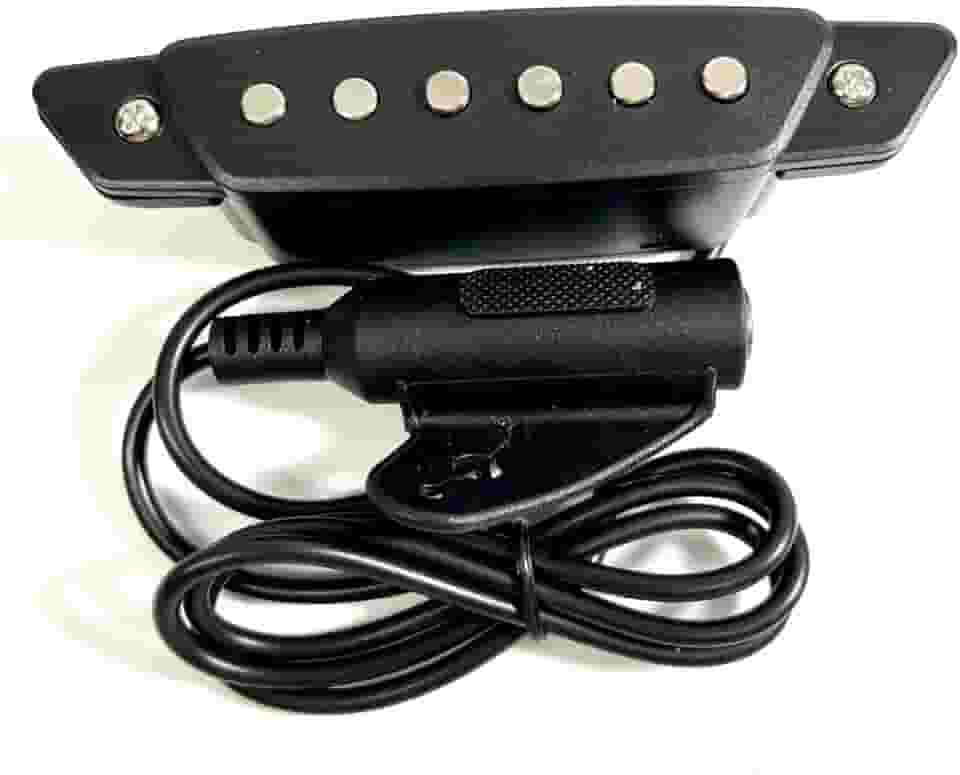 Captador Magnético Para Violão Cordas De Aço Single Cool Preto