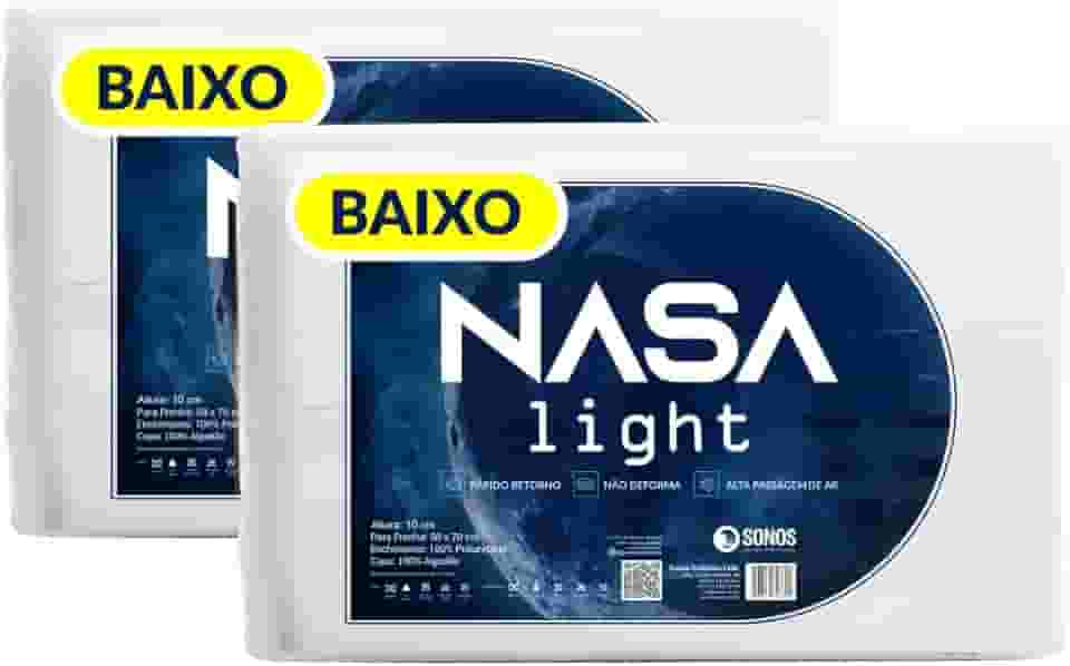 Kit Travesseiro Infantil Nasa Light Baixo Sonos 2 Unidades