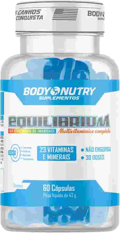 Multivitaminico Equilibrium 60 Caps Multivitamin Para Homens Mulheres 23 Vitaminas Minerais Suplemento Vitamínico A-Z Completo Rende 30 Doses Matéria Prima Importada Original - Body Nutry