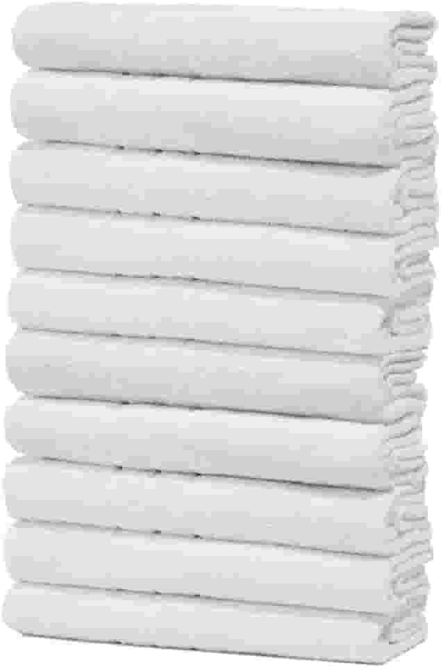 Kit Com 10 Toalhas de Banho Profissional Prata Alta Absorção 70x130cm - Central Toalhas - Costura Dupla Reforçada (Branco Off White)
