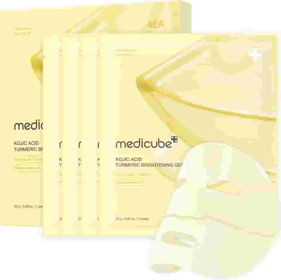 Máscara de Gel Facial Iluminador da m.edicube | Máscara Facial Noturna para Pele com Brilho de - Elasticidade, Hidratação, Firmeza e Hidratação | pele, 28g x 4ea