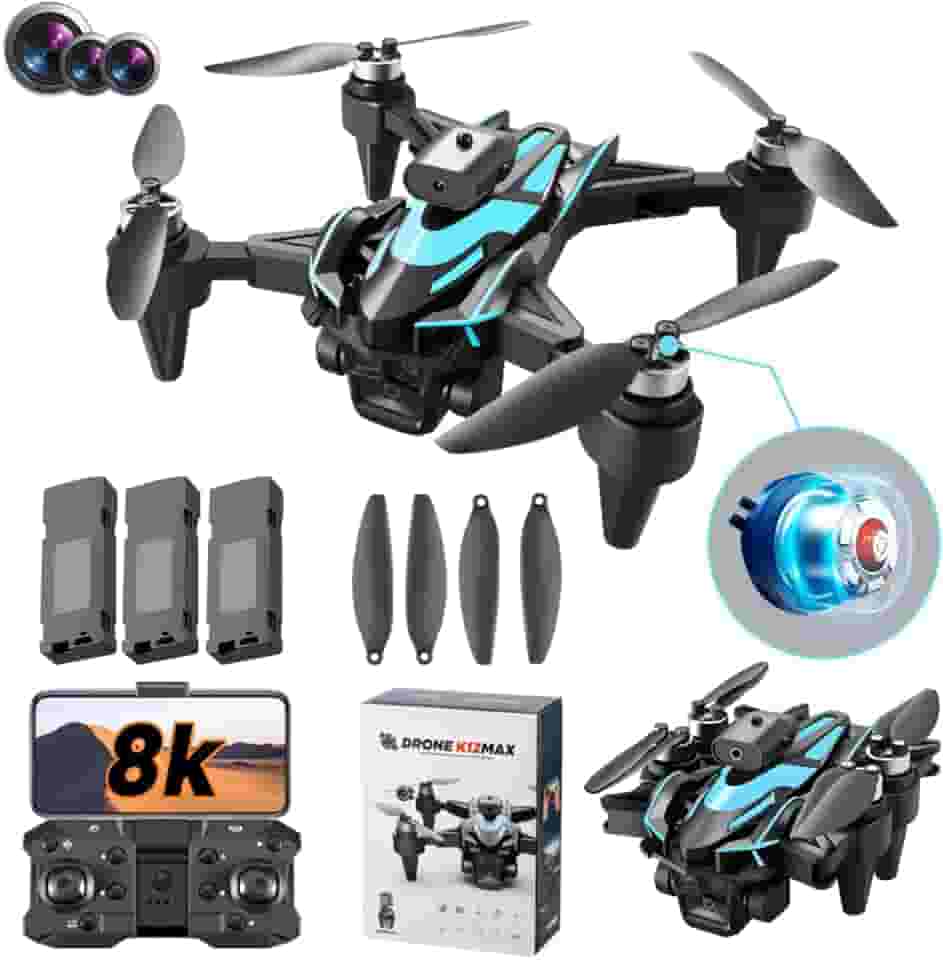 Mini Drones com Câmera, Drone com Motor Brushless e 3 Baterias, Mini Drones de Brinquedo para Iniciantes e Adolescentes