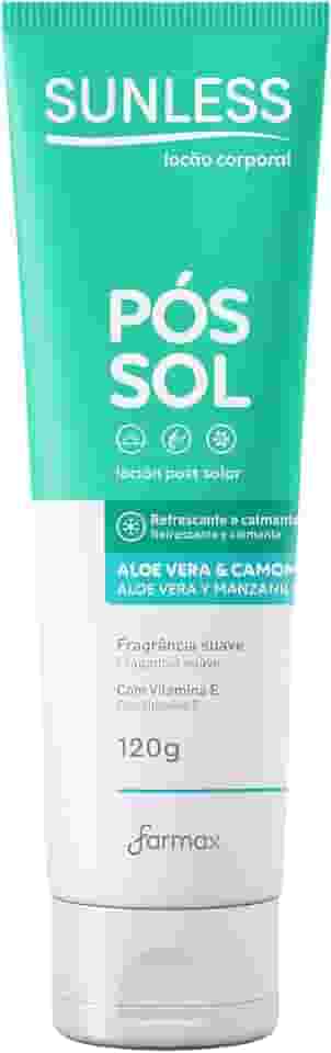 Pós Sol Sunless Aloe Vera e Camomila com Ação Hidratante e Refrescante 120g