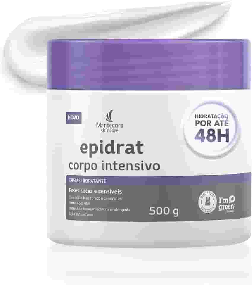 Creme Hidratante Epidrat Corporal Intensivo - 500g - Hidratação e Nutrição - Para Peles Secas - Fórmula de Longa Duração e Rápida Absorção - Mantecorp
