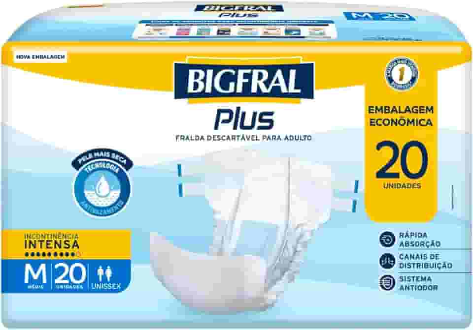 Bigfral Fralda Plus Econômica M 20 Unidades