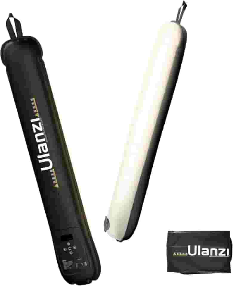 Ulanzi UA12 Bi-Color Inflatable Tube Light, luz de vídeo LED dobrável para fotografia, 2700K-6500K, 12W 2500mAh Rechargeable Photography Light Bar 1/4” Mount LED Lighting Wand Stick