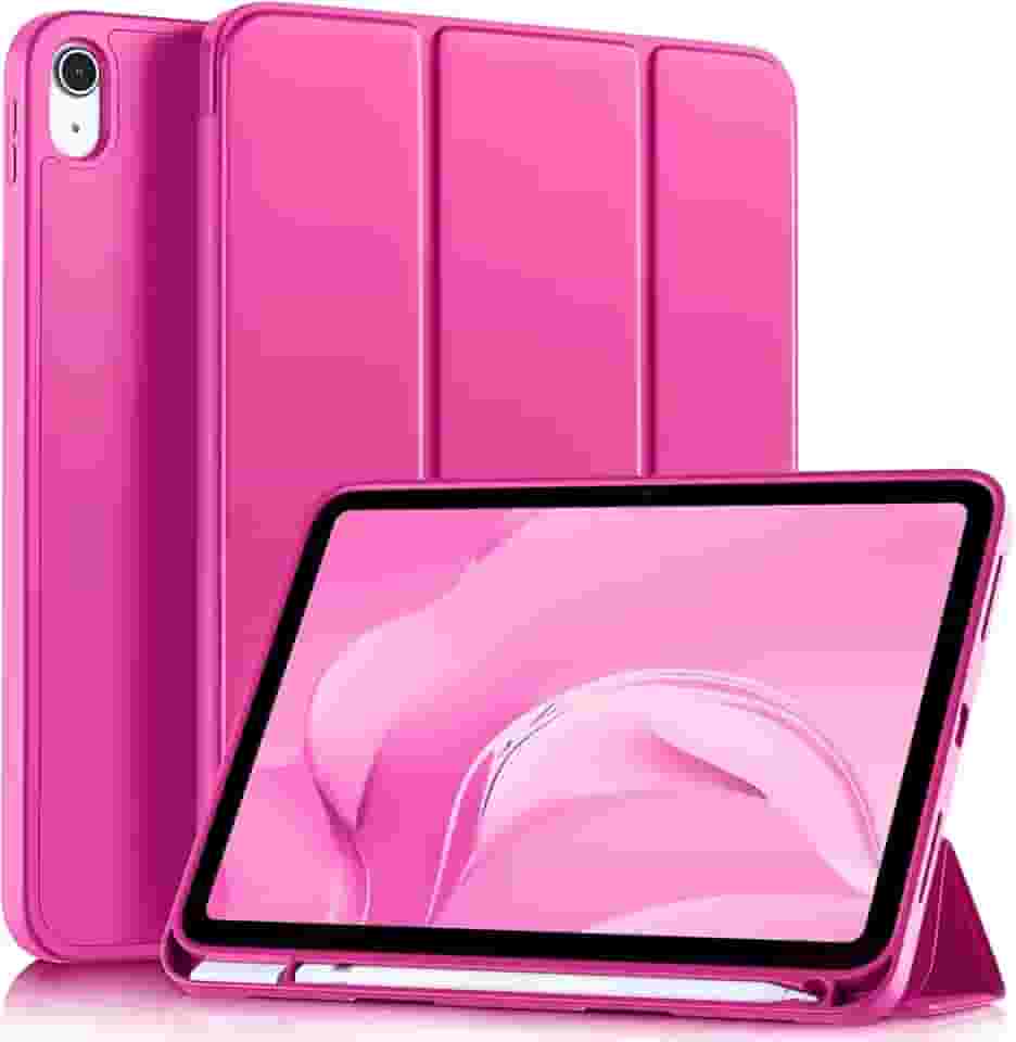 Capa Ipad 11ª/10ª Geração A16 (2025/2022) - Case Slim Magnética Com Suporte Para Caneta e Despertar Automático (ROSA PINK)