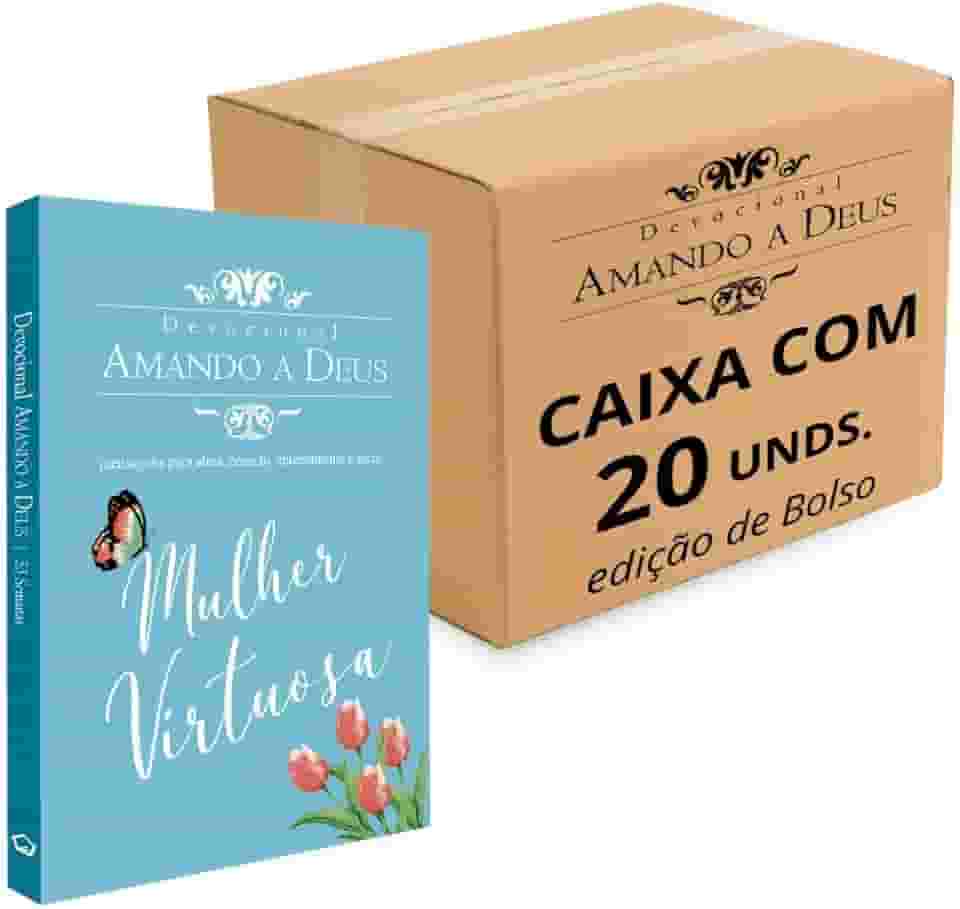 Caixa 20 Devocionais Amando a Deus Mulher Virtuosa | Formato Bolso | Kit Econômico para Evangelização, Ministérios, Igrejas e Presentes Cristãos
