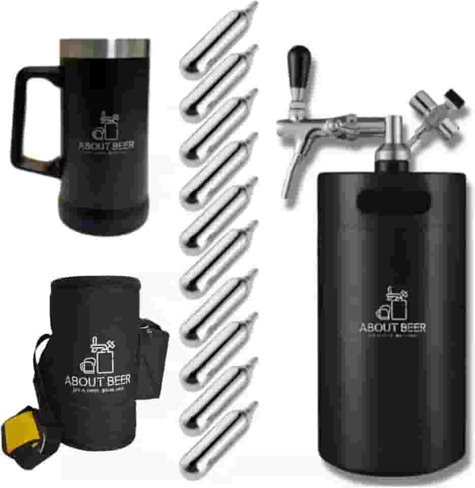 Kit Chopeira Térmica Keg Vacuum Portátil de 5 L com Caneca About Beer