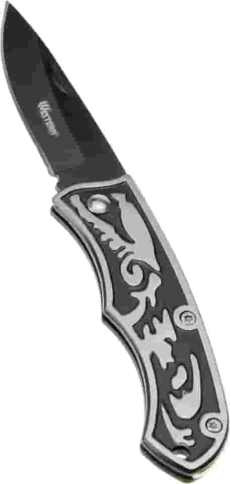 Western YG07 Canivete Dobrável, Preto/Prata, 15 cm