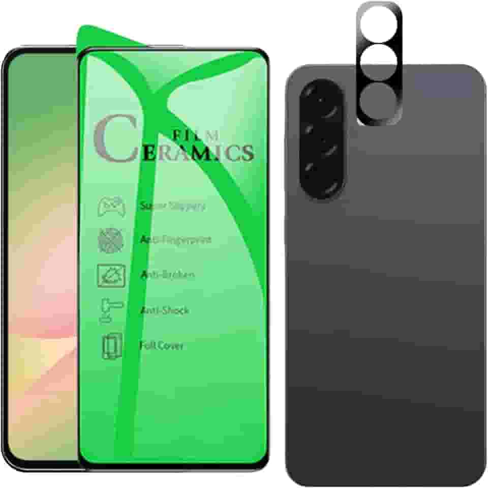 Película de Cerâmica para Galaxy A56 com Proteção de Câmera, Vidro Temperado 9H, Transparente