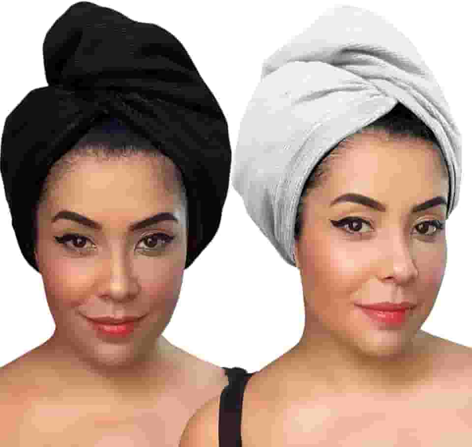 Toalha Para Cabelo Anti frizz Grande Turbante Microfibra Touca Secar Cabelo Magica Banho Niale (branco)