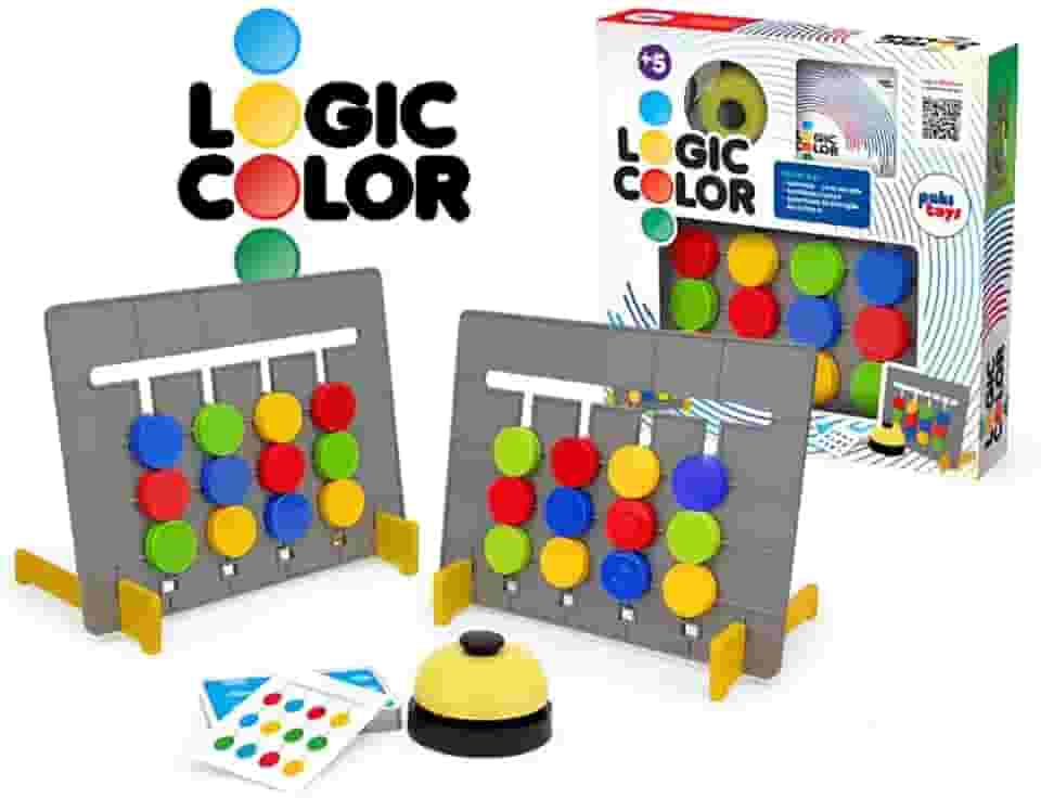 Paki Toys Jogo Lógico Color Educativo Brinquedo de Raciocínio e Lógica para Crianças de 5 a 12 Anos com 12 Peças Coloridas