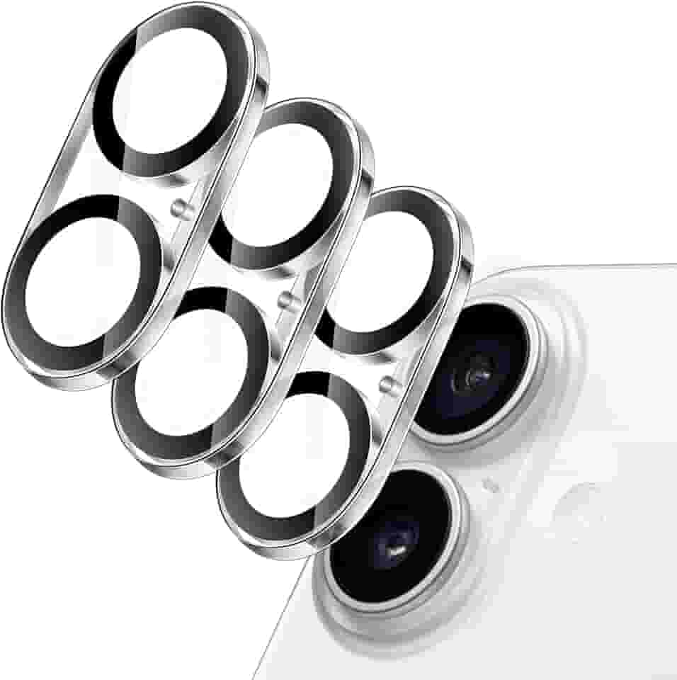 JETech Protetor de Lente de Câmera para iPhone 17 6,3 Polegadas, Vidro Temperado 9H, Antirriscos, Amigável ao Caso, Não Afeta Fotos Noturnas, HD Claro, Pacote com 3 (Claro)