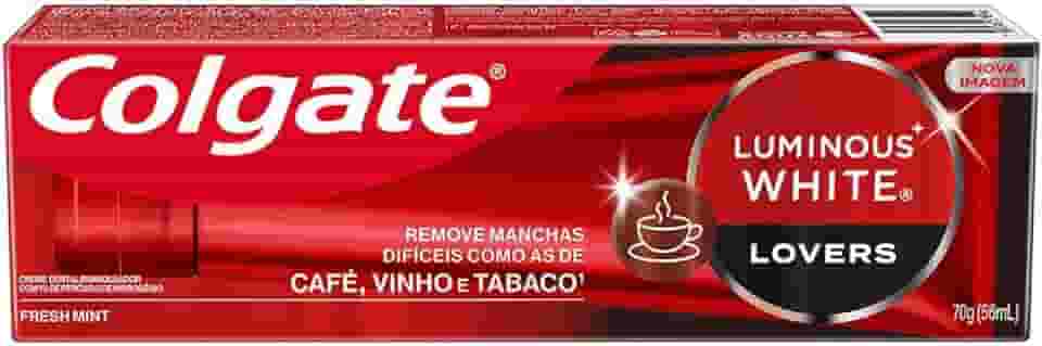 Colgate Creme Dental Clareador Luminous White Lovers Manchas de Café 70g
