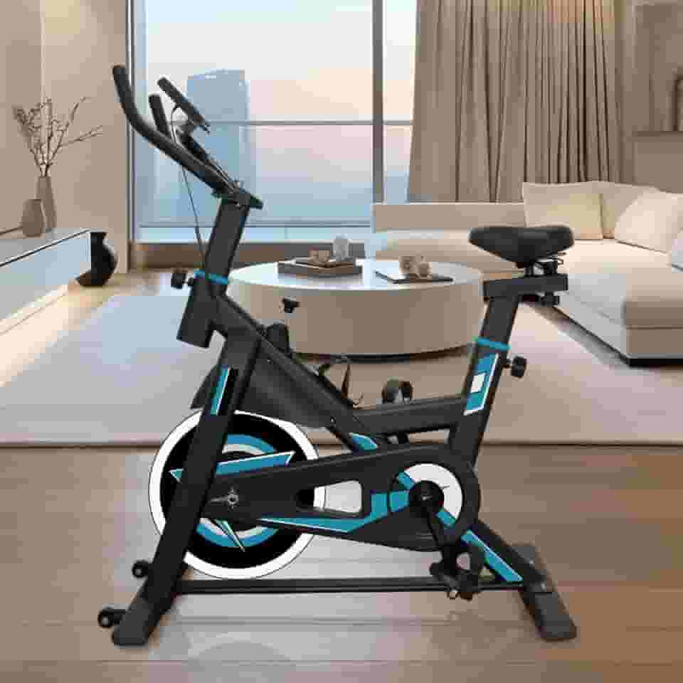 Bicicleta Ergométrica Spinning 5kg Volante Estofado PU com Monitor