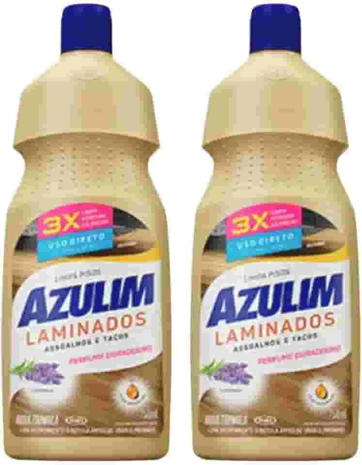 Kit com 2 Limpadores de Pisos Laminados Azulim, 750ml, Aroma de Lavanda