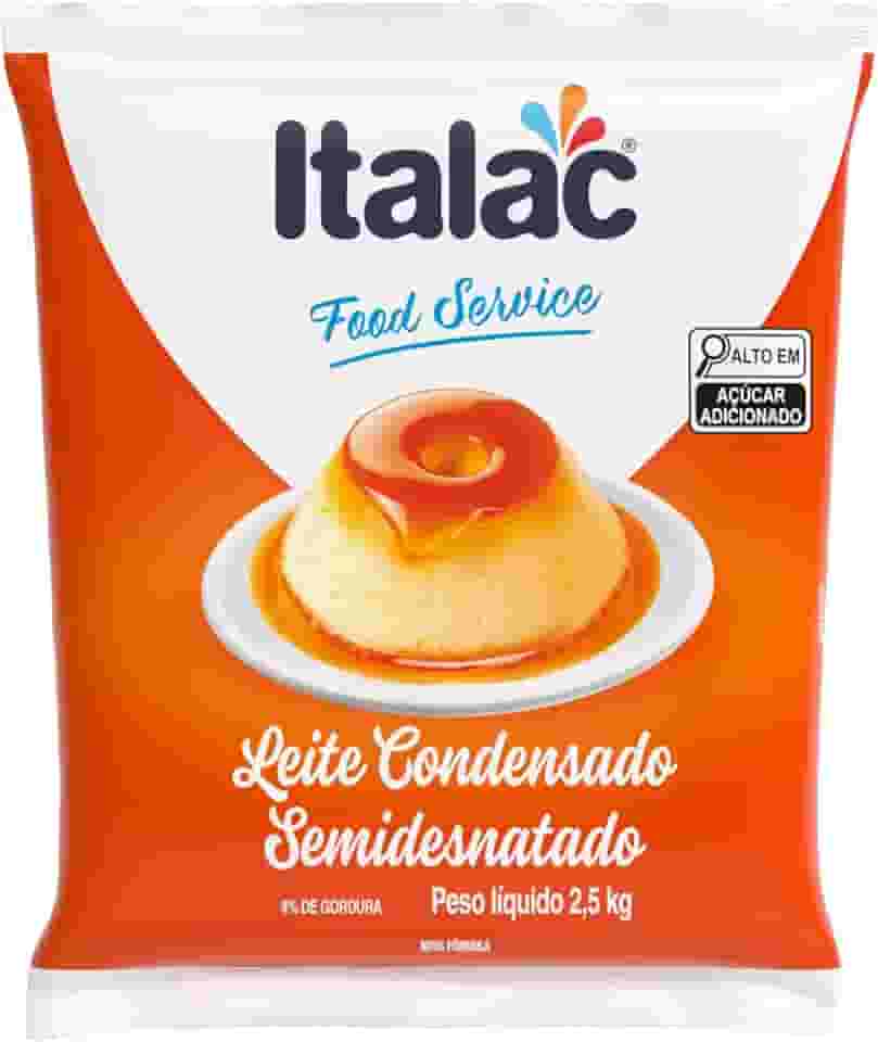 LEITE CONDENSADO SEMIDESNATADO ITALAC - BAG 2,5KG