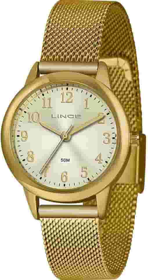 Relógio Lince Feminino Ref: Lrg4653l C2kx Casual Dourado