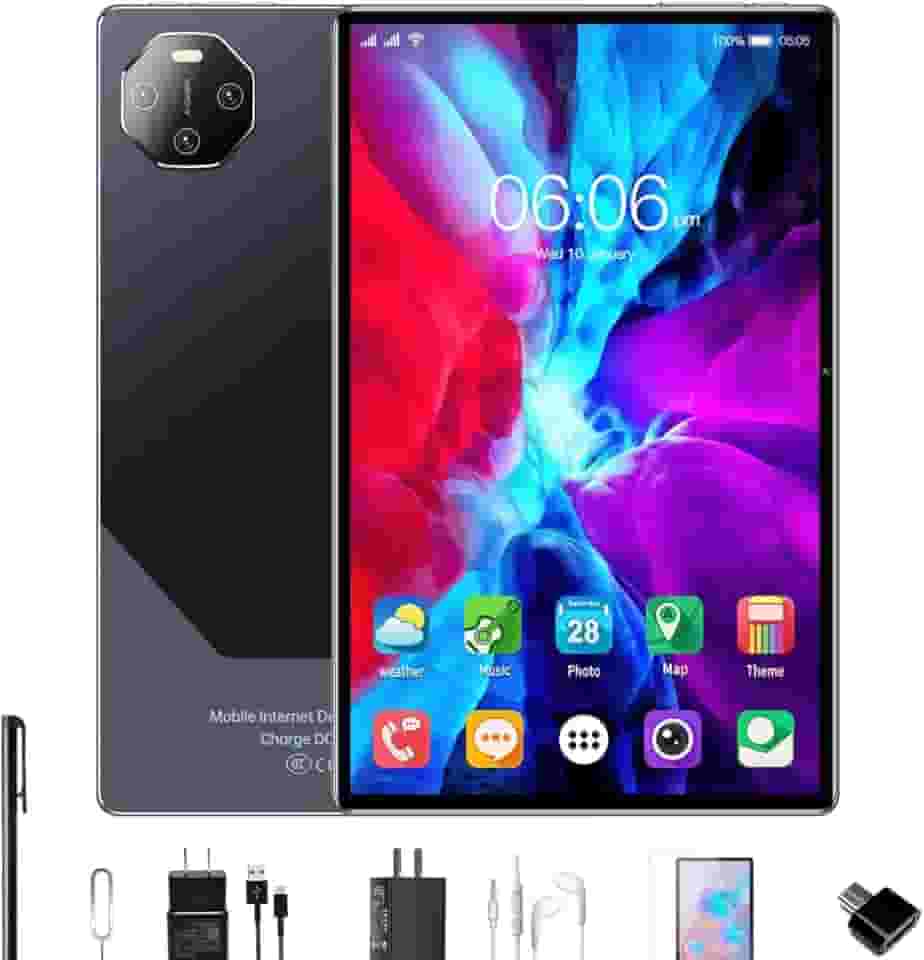 Tablet com tela de 11,6 polegadas, 16 GB de RAM + 512 GB de ROM, câmeras de 24 e 32 megapixels, bateria de 12.000 mAh, edição WiFi, Android 13 (Preto)