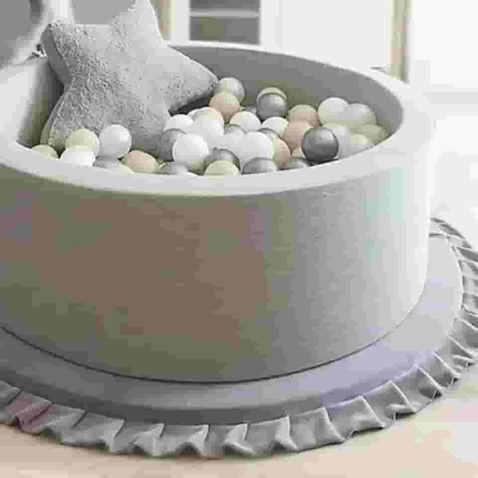kids Piscina de bolinhas redonda de foam (cinza)