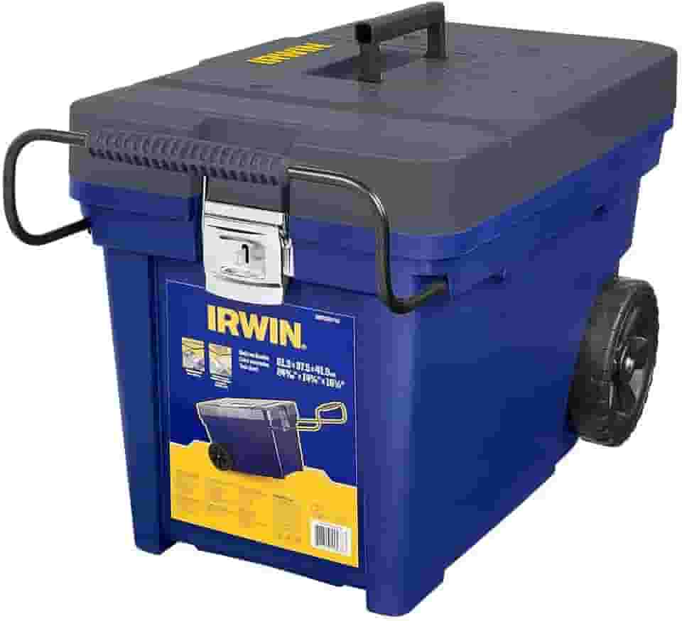 Irwin Caixa Organizadora Contractor com Rodas, Ideal para Organizar e Transportar Ferramentas, Modelo IWST33027