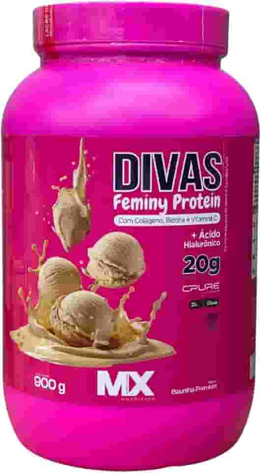 Suplemento Alimentar Whey Divas Feminy Protein 900g - Divas Bumbum Plus (900g, Baunilha Premium)