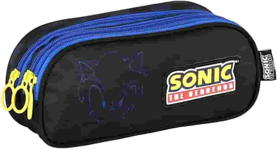 Estojo infantil Sonic Preto ET49855SO
