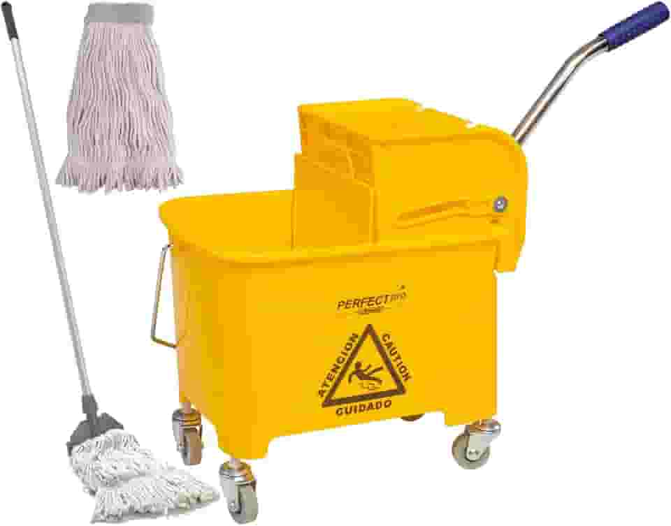 Balde Carrinho De Limpeza Com Espremedor 20l Doblô Kit Básico Com Esfregão Perfect Pro Condor