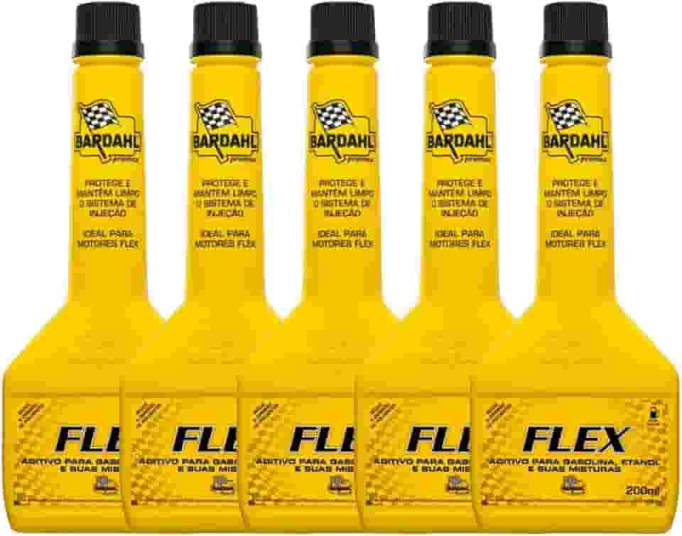 Kit 5 Bardahl Aditivo Combustivel Flex 200ml Gasolina Etanol