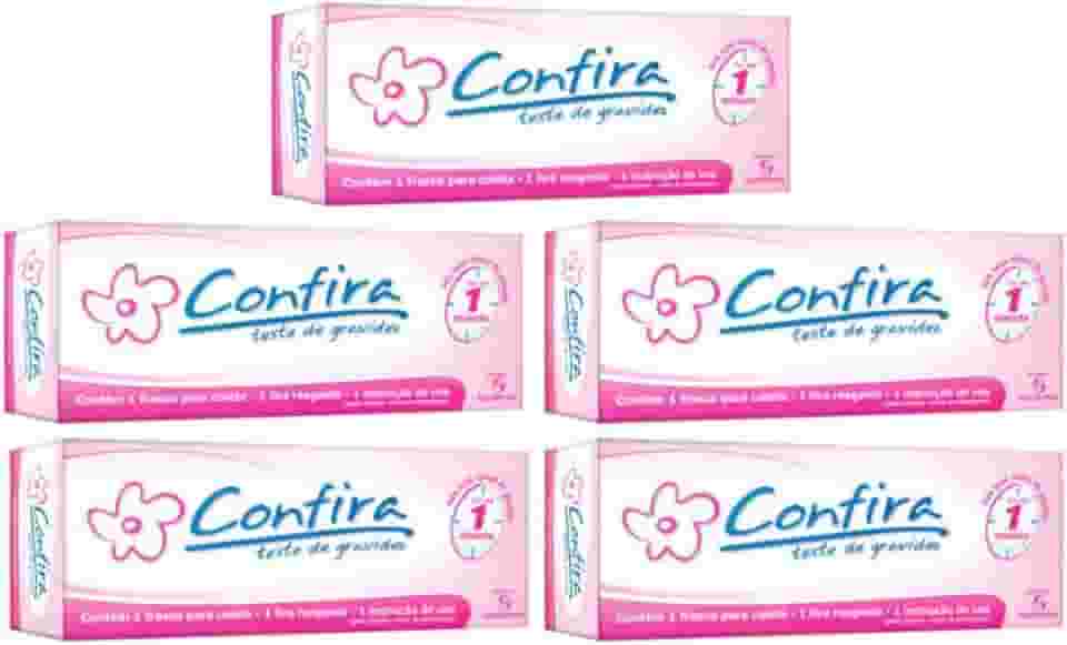 Kit com 5 Teste de Gravidez Confira