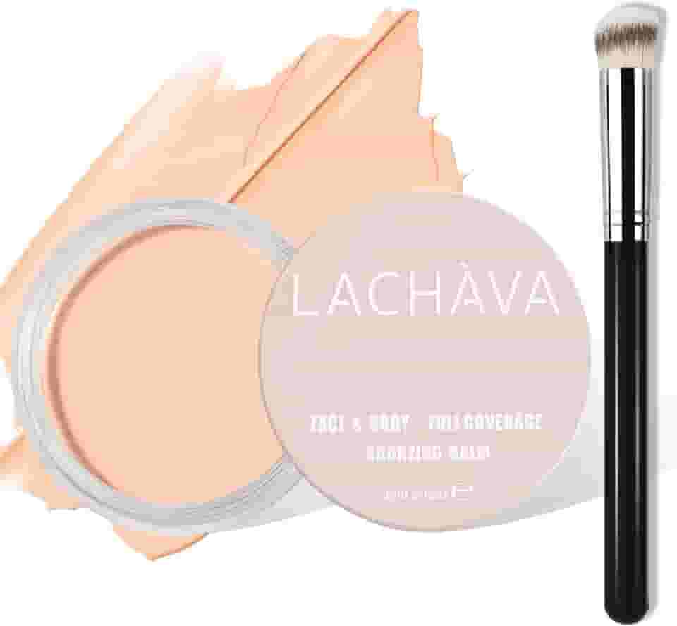 Kit corretivo de cobertura total com pincel - corretivo hidratante à prova d'água para olheiras, acne, manchas, poros e manchas (#03)