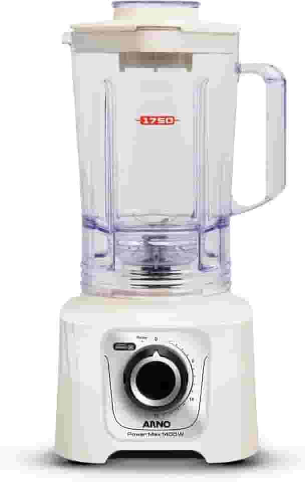 Liquidificador Arno Powermax 1400W LN64, Marfim, com 6 Lâminas Powelix Pro, 3,1L de Capacidade, 15 Velocidades e Design Moderno, 110V