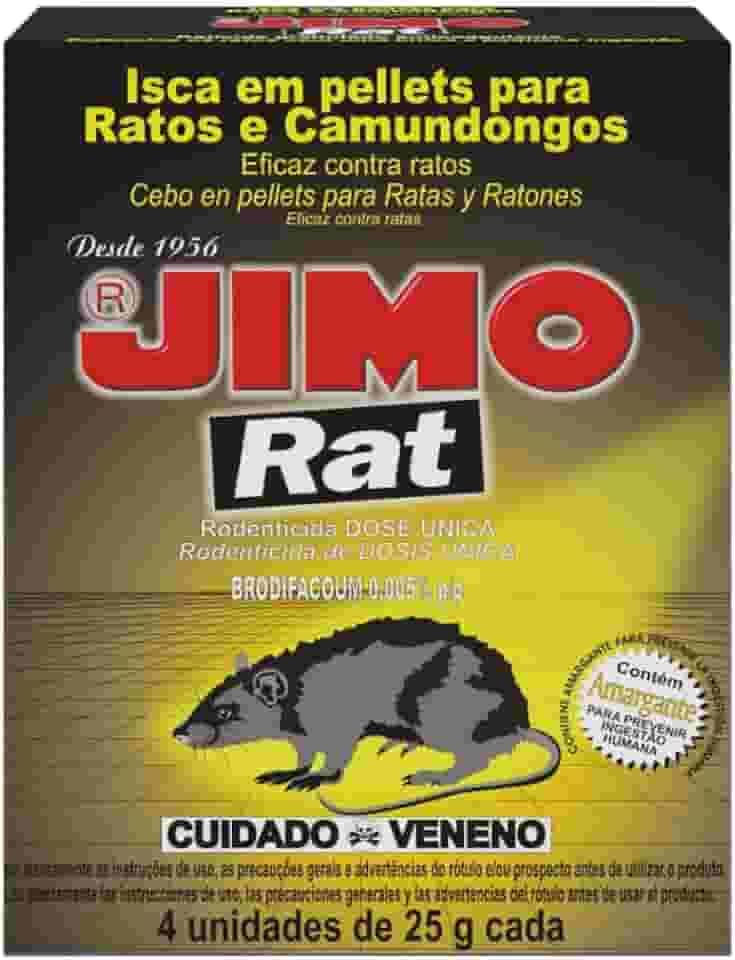 Raticida Rat Estojo Mata Ratos 4x25g Eficaz Contra Ratos Camundongos Anticoagulante Amargante