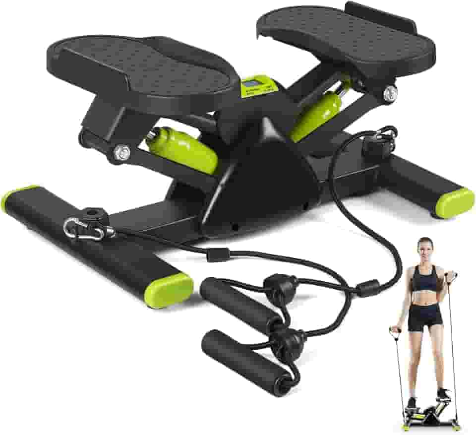 Steppers para Exercício, Mini Stair Stepper, Simulador de Escada, Stepper, Mini Stepper Simulador de Caminhada com Monitor em Lcd, Mini Stepper 3 em 1 com Corda Simulador de Caminhada