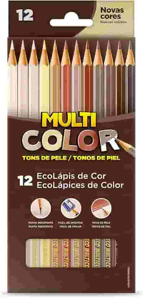 EcoLápis de Cor Multicolor, Tons de Pele, 11.1200NTP, Estojo com 12 Cores