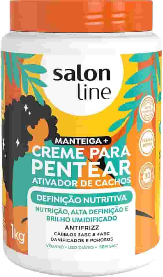Salon Line, Creme para Pentear, Definição Nutritiva - Para Cabelos Cacheados e Crespos, 1kg