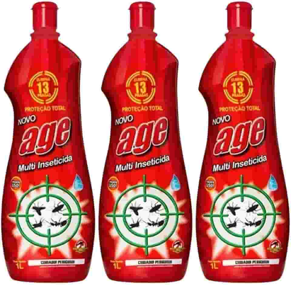 Kit 3 Inseticida Para Baratas Age Multi Dedetizador Tripla Ação Contra Mosquitos Moscas Formigas