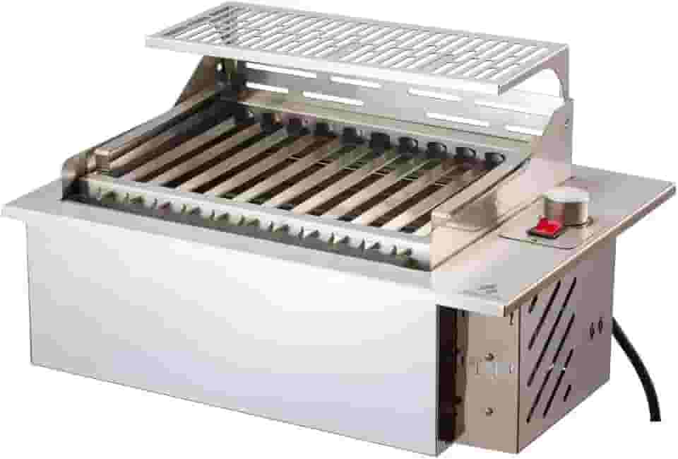 Churrasqueira Elétrica De Embutir em Bancada 3300w Inox 304 Mod FIT 49X36cm 110v