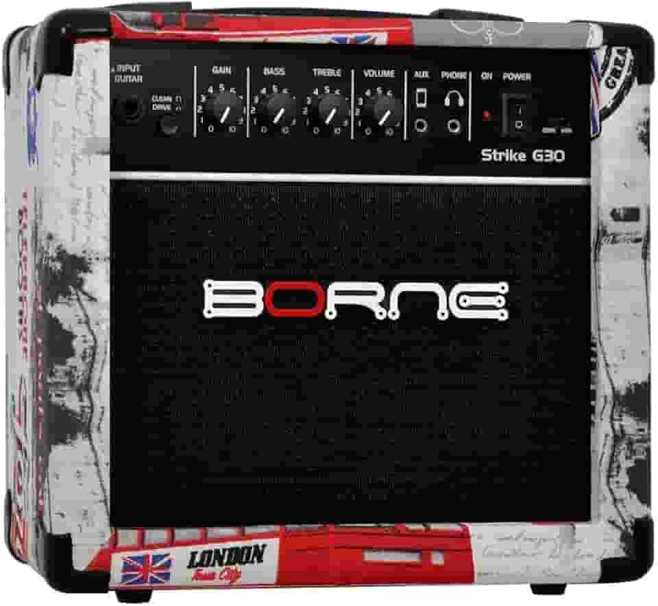 Amplificador Cubo Para Guitarra Borne Strike G30 London 15W Bivolt Automático