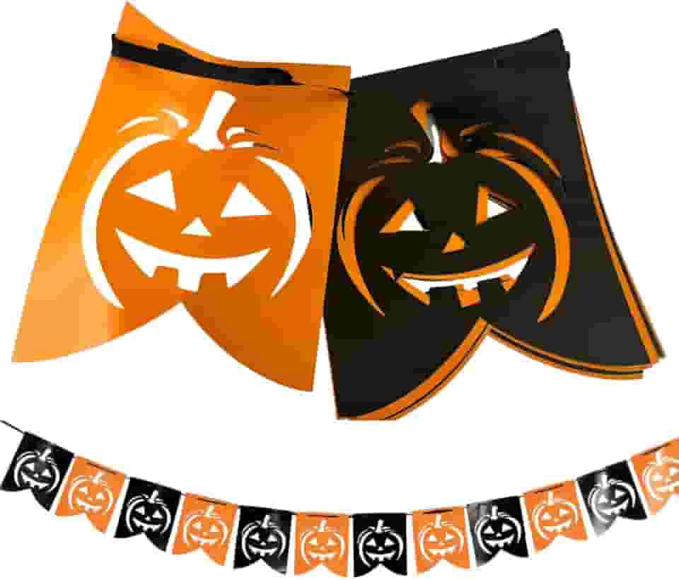 Faixa decoração Halloween Abóboras dia das Bruxas aprox 2,8m