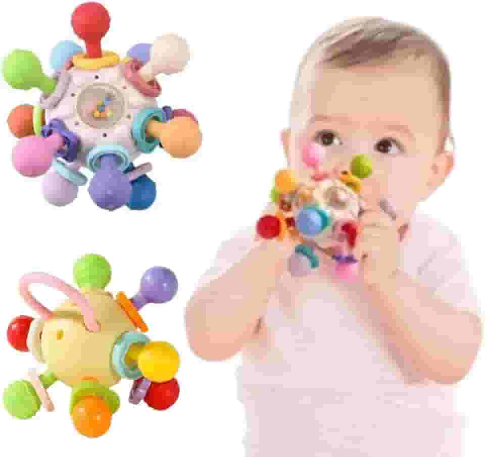 Mordedor Infantil Flexível 360° Livre de BPA Brinquedo para Bebês