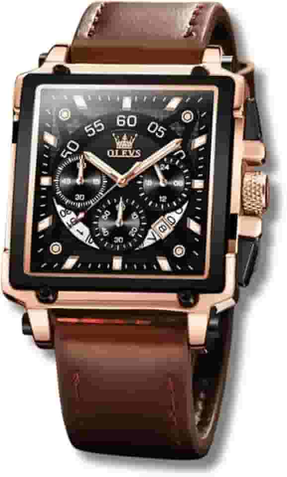 Relógio Masculino ¨King’s Domain¨ – Luxo, Resistência e Sofisticação – Aço Inoxidável 316L e Couro – 3ATM – Movimento a Quartzo – Acompanha Caixa Premium