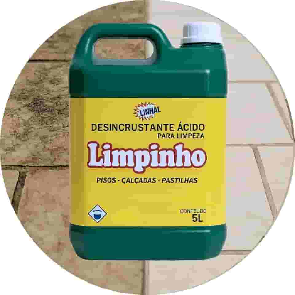 Ácido Muriático Linhal 5L Desincrustante Profissional Desencarde e Limpa Pisos e Pedras Porosas