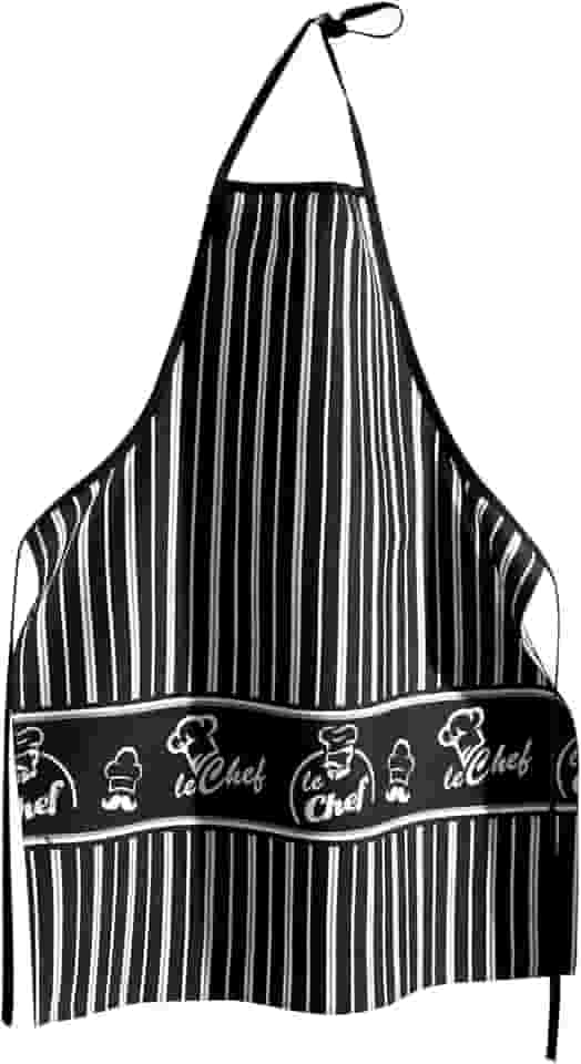Avental Dohler Clean Le Chef – Preto Listrado Gourmet para Cozinha e Churrasco
