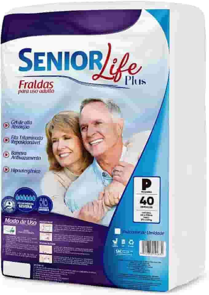 Fralda Geriátrica Senior Life Plus P - 40 Unidades