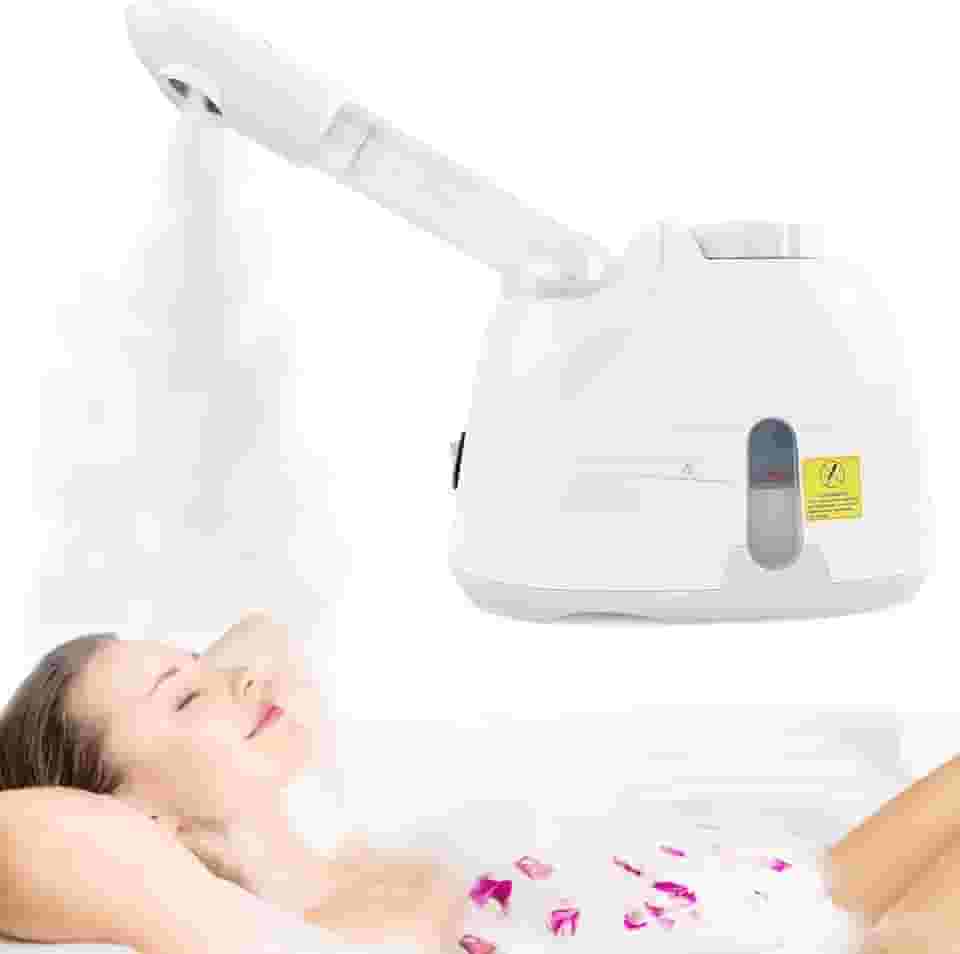 Vaporizador Ozonio Facial Portatil Para Limpeza De Pele 220v, Genérico Spa Facial e Capilar com Vapor de Ozônio - Limpeza Profunda, Hidratação e Rejuvenescimento da Pele e Cabelo - Branco