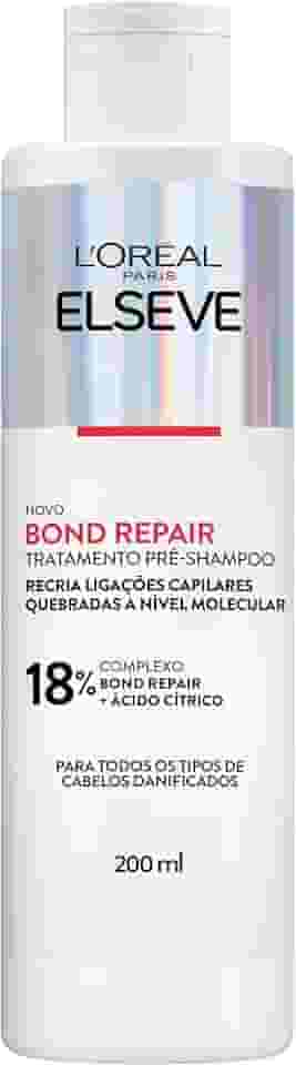 L'Oréal Paris Elseve Bond Repair Tratamento Pré-Shampoo, Reparação Molecular que Reconstrói Ligações e Devolve a Força Original, com Ácido Cítrico, 200ml