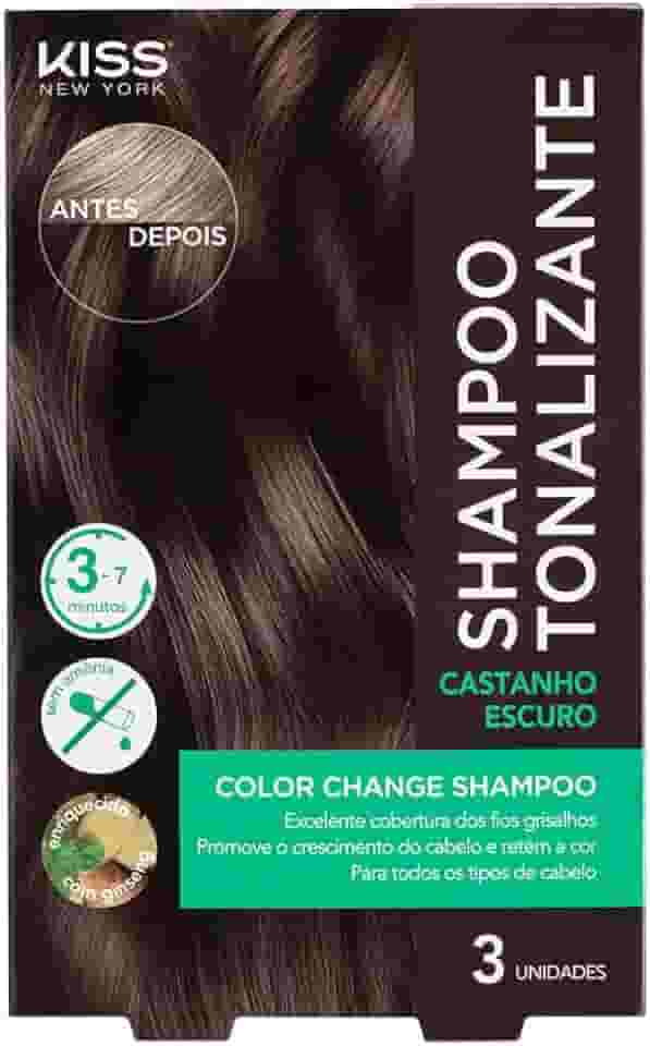 Kiss - Shampoo Tonalizante Color Change Castanho Escuro Ccs02B